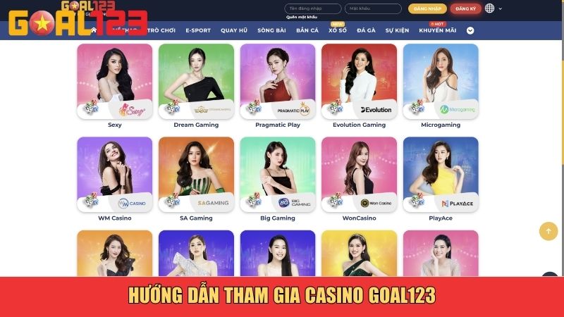 Hướng dẫn tham gia Casino goal123